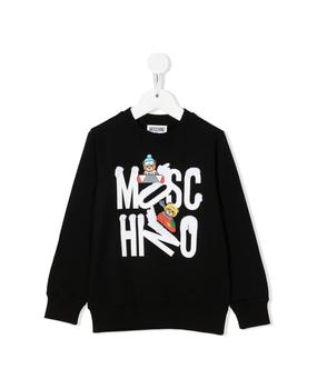冬装莫斯奇诺卫衣, Moschino | Kids Black Sweatshirt With Winter Moschino Teddy Bear商品图片 