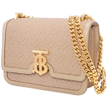 巴宝莉女包托特包, Burberry | Ladies Quilted Monogram Tb Crossbody In Honey商品图片 5.4折