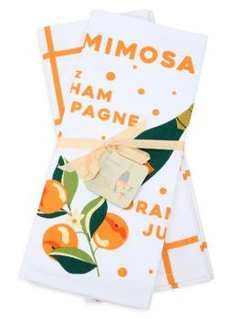 Saks Fifth Avenue | 2-Pack Mimosa Tea Towel Set,商家Saks OFF 5TH,价格¥150