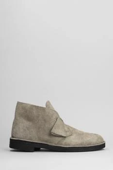 推荐Desert Boot Lace Up Shoes In Grey Suede商品