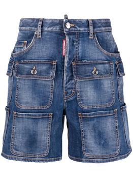 推荐DSQUARED2 bleach-effect denim shorts商品