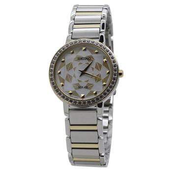 精工女表, Seiko | Crystal Silver Gold Dial Ladies Watch SUP454P1商品图片 7.8折