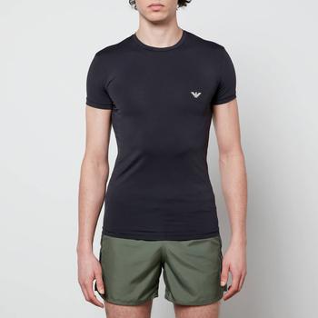 推荐Emporio Armani Men's Mesh Microfiber T-Shirt - Black商品