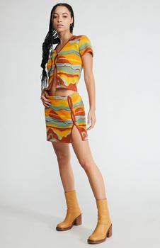 推荐Eco Ripple Knit Mini Skirt商品