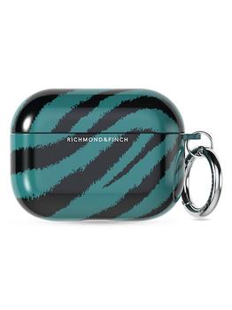 商品Richmond & Finch | Emerald Zebra Airpod Pro Case,商家Saks Fifth Avenue,价格¥181图片