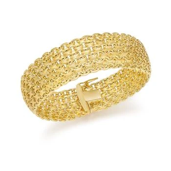 Italian Gold | Wide Mesh Link and Chain Bracelet in 14k Gold 小盒子,商家Macy's,价格¥32714