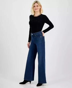 INC International | Petite High-Rise Wide Leg Jeans, Created for Macy's,商家Macy's,价格¥260