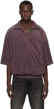 Essentials | Purple Half-Zip Sweatshirt 
