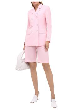 Burberry | Ladies Soft Pink Double-Breasted Tumbled Wool Blazer商品图片,3.3折, 满$300减$10, 独家减免邮费, 满减