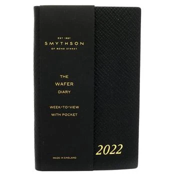 SMYTHSON | Black 2022 Wafer Diary With Pocket,商家Jomashop,价格¥222