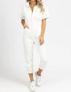 Fore | Washed Denim Jumpsuit In Ivory,商家Premium Outlets,价格¥354