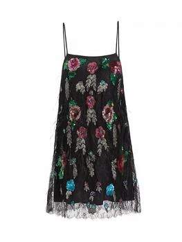 Sea | Bethany Floral Sequined Lace Slip Minidress,商家Saks Fifth Avenue,价格¥3317