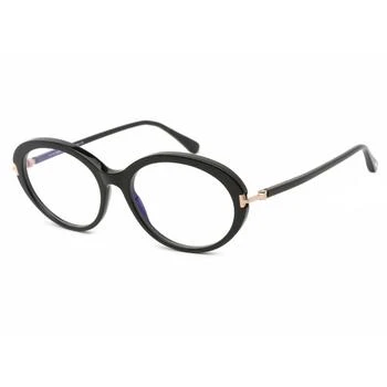 推荐Tom Ford Women's Eyeglasses - Shiny Black Round Full-Rim Plastic Frame | FT5675-B 001商品