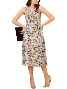 推荐Womens Ruffled Printed Midi Dress商品