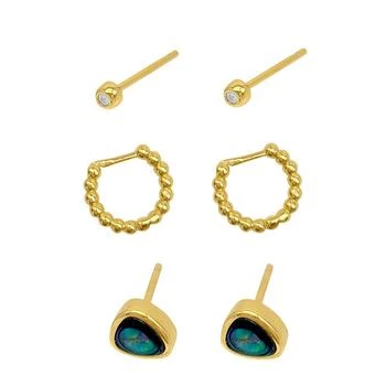 ADORNIA | Hoop and Stud Earrings Set 4.9折, 独家减免邮费