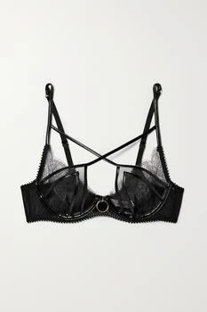 L'Agent by Agent Provocateur | Foxie 弹力 Pvc 边饰带缀饰黎芭蕾丝绢网带钢圈软杯文胸  - 32A 额外9.7折, 额外九七折