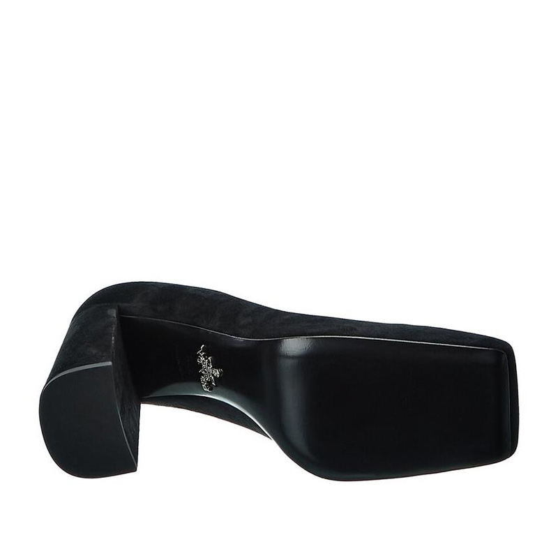 Prada | PRADA 女士黑色麂皮10cm高跟鞋 1I308M-008-F0002商品图片,独家减免邮费