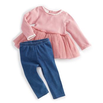 First Impressions | Baby Girls Tulle Tunic & Leggings Set, Created for Macy's商品图片,7折