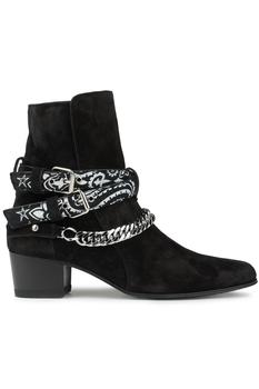 product Chain-embellished buckled suede ankle boots image