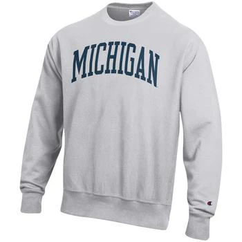 推荐Champion Michigan Arch Reverse Weave Pullover Sweatshirt - Men's商品