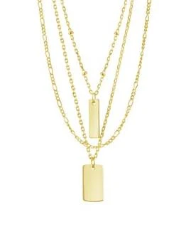 Sterling Forever | 14K Gold Rhodium Plated Layered Necklace 4.9折×额外9折, 独家减免邮费, 额外九折