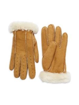 推荐Perforated Shearling Gloves商品