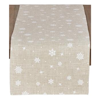 商品Holiday Table Runner with Snowflake Design, 54" x 16"图片