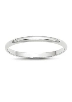 Belk & Co. | Co. Womens 14K White Gold 2 Millimeter Lightweight Half Round Band,商家Belk,价格¥1381