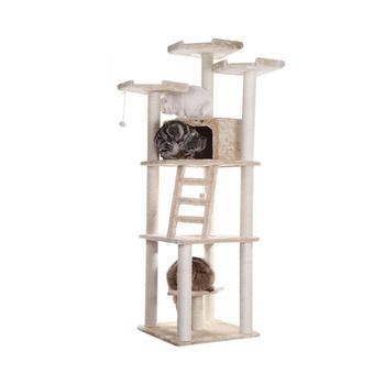 商品Macy's | Multi-Function Real Wood Cat Tower With Spacious Condo,商家Macy's,价格¥1924图片