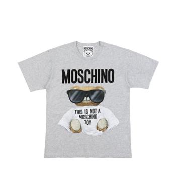 Moschino | MOSCHINO 女士灰色小熊印花短袖T恤 EV0706-5540-1485商品图片,满$100享9.5折, 满折