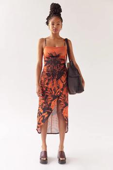 Urban Outfitters | UO Solana Printed Split-Hem Midi Dress商品图片,2.5折, 1件9.5折, 一件九五折
