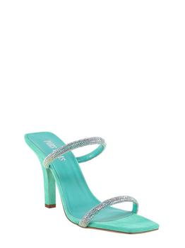 推荐Holly Linda Mule Suede Sandals With Rhinestones商品