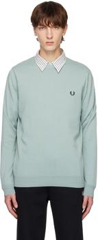 Fred Perry | Blue Classic Crewneck Sweater商品图片,5.1折