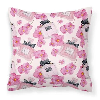 Caroline's Treasures | Watercolor Pink Flowers and Perfume Fabric Decorative Pillow 18 X 18 IN,商家Verishop,价格¥357
