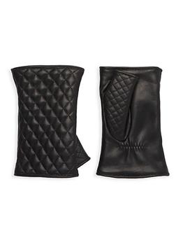 商品Agnelle | Cocotte Quilted Leather Fingerless Gloves,商家Saks Fifth Avenue,价格¥1231图片