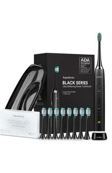 推荐Black Series Toothbrush & Travel Case With 8 Dupont Brush Heads & Whitening Strips Set商品