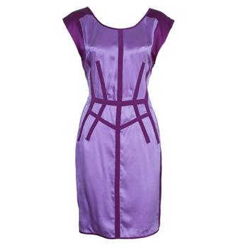 product Narciso Rodriguez Purple Satin Panel Shift Dress M image