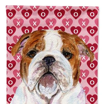 Caroline's Treasures | Bulldog English Hearts Love Valentine's Day Garden Flag 2-Sided 2-Ply,商家Verishop,价格¥128