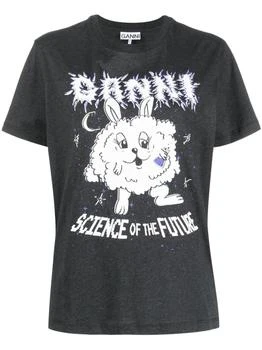 推荐GANNI - Science Bunny Organic Cotton T-shirt商品