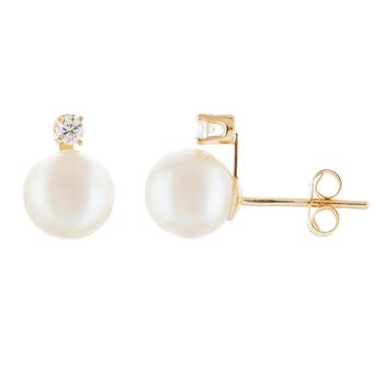 Splendid Pearls | 14k Yellow Gold 6-6.5mm Pearl Earrings商品图片,6.9折
