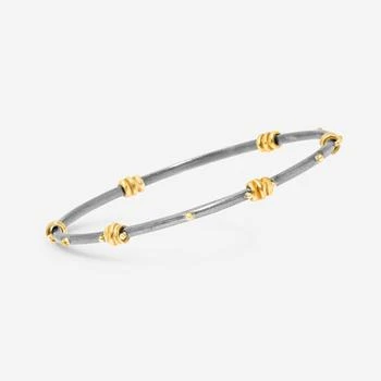 Armenta Old World Sterling Silver and 18K Yellow Gold, Bangle Bracelet-2
