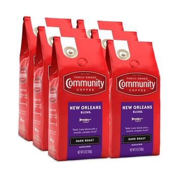 商品Community Coffee | New Orleans Blend Special Dark Roast Premium Ground Coffee, 12 Oz - 6 Pack,商家Macy's,价格¥449图片