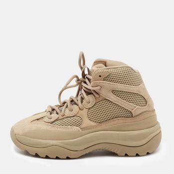 yeezy拖鞋, YEEZY | Yeezy x Adidas Brown Suede and Mesh DSRT BT Desert Boots Size 38 2/3商品图片 满1件减$100, 满减