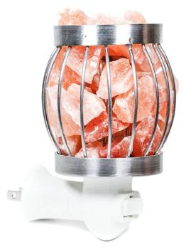HIMALAYAN SECRETS | Himalayan Salt Rock & Stainless Steel Basket Night Light,商家Saks OFF 5TH,价格¥225
