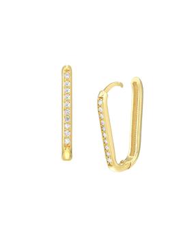 商品​14K Yellow Gold & 0.13 TCW Diamond Channel Huggie Earrings图片