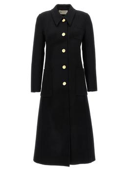 商品Tory Burch | Single-Breasted Wool Coat Coats, Trench Coats Black,商家Wanan Luxury,价格¥7790图片