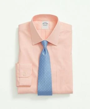 Brooks Brothers | Big & Tall Stretch Supima® Cotton Non-Iron Pinpoint Oxford Ainsley Collar, Gingham Dress Shirt 4.7折