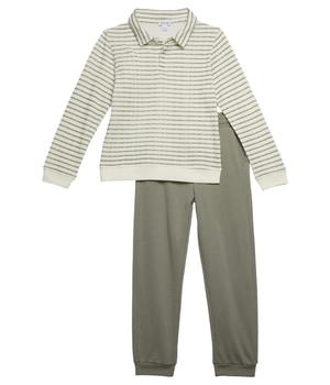商品Stripe Collared Top & Pants Set (Toddler/Little Kids/Big Kids)图片