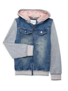 推荐Little Girl's Hoodie Denim Jacket商品