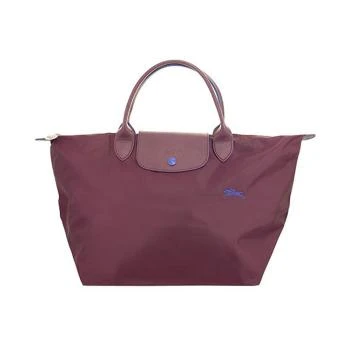 推荐LONGCHAMP 女士紫色尼龙配皮刺绣LOGO手提包 1623619P22商品